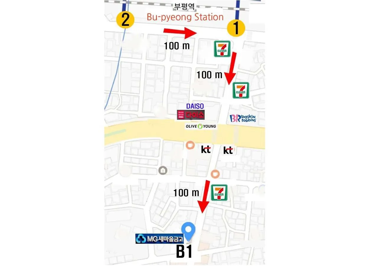 Multi24 멀티 24 Hours Multi Room Motel Hotel Guest House B Incheon Korsel